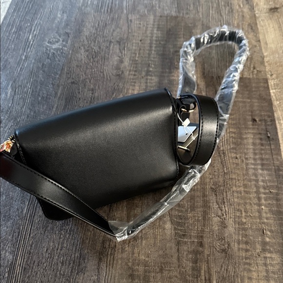 LA MIEL Black Vegan Leather Crossbody Bag - Picture 6 of 6